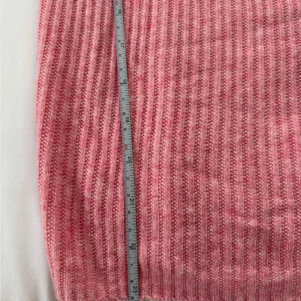 Wool Blend J. Crew Ribbed Pink Crew Neck Sweater